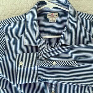 J. Crew Navy and White Striped Button-Down Shirt